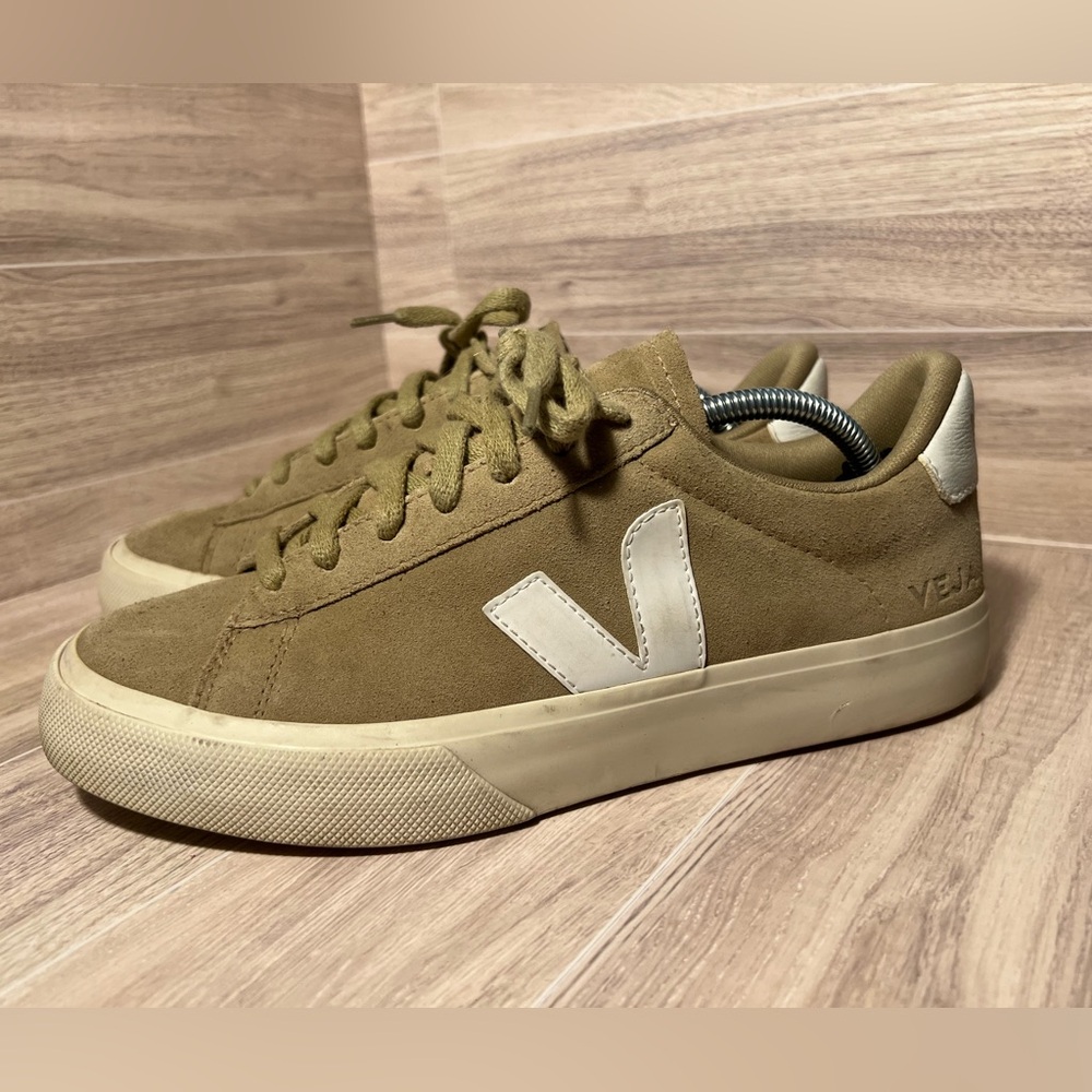 Veja Campo Tan Brown Leather & Suede women's low profile sneakers shoes 8 39